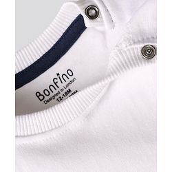 Bonfino 100% Cotton Knit Full Sleeves T-Shirt With Penguin Print - White