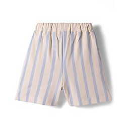 Bonfino 100% Cotton Knit Striped & Solid Shorts Pack of 3 - White Light Blue & Navy Blue
