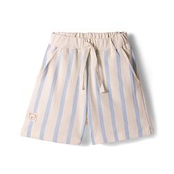 Bonfino 100% Cotton Knit Striped & Solid Shorts Pack of 3 - White Light Blue & Navy Blue