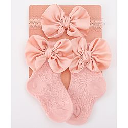 Bonfino Hair Accessories Combo Sets Free Size - Pink