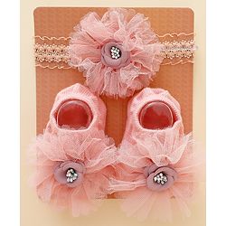 Bonfino Hair Accessories Combo Sets Free Size - Pink