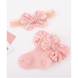 Bonfino Hair Accessories Combo Sets Free Size - Peach