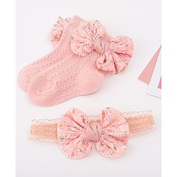 Bonfino Hair Accessories Combo Sets Free Size - Peach