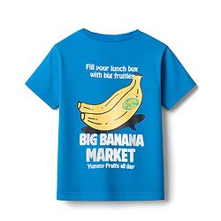 Bonfino 100% Cotton Knit Half Sleeves Oversized Chest And Back Printed T-Shirt & Cargo Shorts Set - White & Blue
