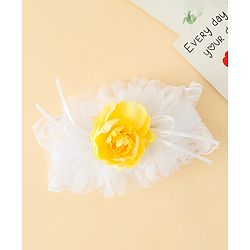 Bonfino Free Size Floral Design Headband - White