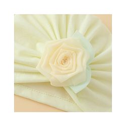 Bonfino  Turban Band & Socks Combo Set with Floral Applique - Light Yellow