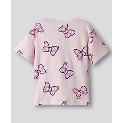 Bonfino Disney Single Jersey Knit Half Sleeves Over Size Drop Shoulder Oversized T-Shirt With Minnie Mouse Graphics Pack Of 2 - White & Pink