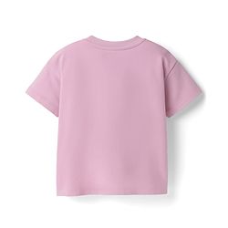 Bonfino Disney Single Jersey Knit Half Sleeves Drop Shoulder T-Shirts With Lilo N Stitch Pack Of 2 - Pink & Black