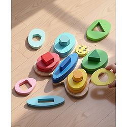 Wooden Butterfly Shape Sorter Toy|  Safe, Durable| Toddler & Kids Educational Toy| Colorful Shape Sorting & Stacking Blocks| Early Learning and Development| BIS Certified|Montessori Learning