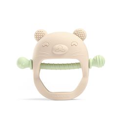 Bonfino GumEase Wrist-Fit Silicone Baby Teether| Anti-Drop Design| 100% Food-Grade Silicone| BPA-Free| Soft Sensory Chew Toy| Easy to Hold| Sterilizable| 3+ Months