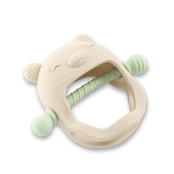 Bonfino GumEase Wrist-Fit Silicone Baby Teether| Anti-Drop Design| 100% Food-Grade Silicone| BPA-Free| Soft Sensory Chew Toy| Easy to Hold| Sterilizable| 3+ Months