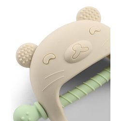 Bonfino GumEase Wrist-Fit Silicone Baby Teether| Anti-Drop Design| 100% Food-Grade Silicone| BPA-Free| Soft Sensory Chew Toy| Easy to Hold| Sterilizable| 3+ Months