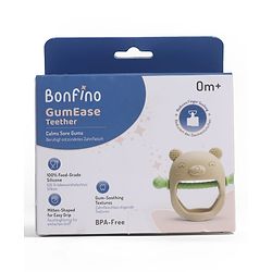 Bonfino GumEase Wrist-Fit Silicone Baby Teether| Anti-Drop Design| 100% Food-Grade Silicone| BPA-Free| Soft Sensory Chew Toy| Easy to Hold| Sterilizable| 3+ Months