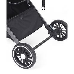 Bonfino Triton Ace Landscape Stroller with Reversible Handle - Black| Safety Harness| Suspension Wheels| Swivel Lock| Linked Brake| Reclining Seat| Adjustable Leg Rest| Foldable Canopy