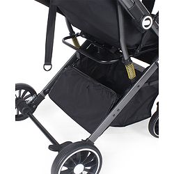Bonfino Triton Ace Landscape Stroller with Reversible Handle - Black| Safety Harness| Suspension Wheels| Swivel Lock| Linked Brake| Reclining Seat| Adjustable Leg Rest| Foldable Canopy