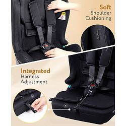 Bonfino Secure Ride Flexi Foldable ISOFIX Forward Facing Car Seat Black| iSize & R129 Certified| Top Tether| SPS Side Protection| Adjustable Headrest & Harness| Foldable & Space-Saving| 4-12 years