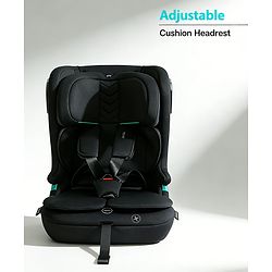 Bonfino Secure Ride Flexi Foldable ISOFIX Forward Facing Car Seat Black| iSize & R129 Certified| Top Tether| SPS Side Protection| Adjustable Headrest & Harness| Foldable & Space-Saving| 4-12 years
