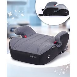 Bonfino Iso Shield Car Booster Seat with ISOFIX - Black| R44/04 Certified| ISOFIX Installation & Seat Belt Positioning Support| Cushioned Comfort| Forward Facing| 6+ Years