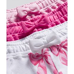 Bonfino Cotton Knit Short With Floral Print Pack Of 3 - Pink White & Fuchsia