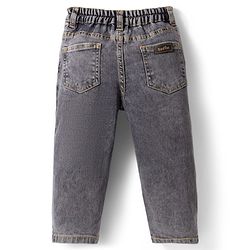 Bonfino Woven Full Length Baggy Fit Washed Jeans - Grey