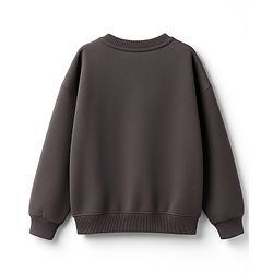 Bonfino Marvel Terry Knit Full Sleeves Oversized Sweatshirt & Lounge Pant Set with Spiderman Graphic - Charcoal Grey