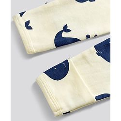 Bonfino 100% Cotton Knit Striped & Sea Life Printed Full Sleeves Sleepsuits Pack of 2 - Multicolour