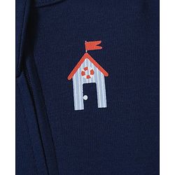 Bonfino 100% Cotton Knit Full Sleeves Footed Sleepsuits with Nautical Theme Print & Stripes Pack of 5 - Multicolor