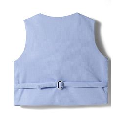 Bonfino Woven Half Sleeves Solid 3 Piece Party Suit With Bow - Light Blue