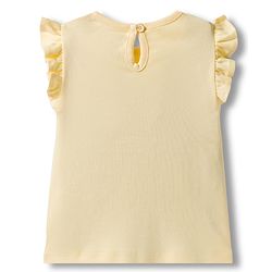 Bonfino 100% Cotton Knit Frill Sleeves Striped T-Shirts with Floral Print Pack of 3 - Multicolor