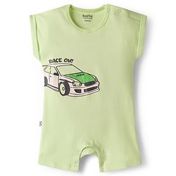 Bonfino 100% Cotton Knit Half Sleeves Racing Printed Rompers Pack Of 3 - Multicolor