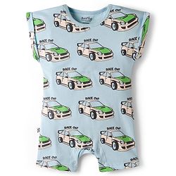 Bonfino 100% Cotton Knit Half Sleeves Racing Printed Rompers Pack Of 3 - Multicolor
