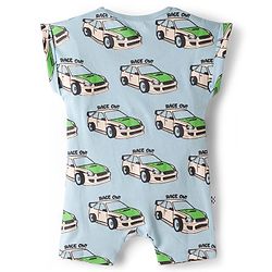 Bonfino 100% Cotton Knit Half Sleeves Racing Printed Rompers Pack Of 3 - Multicolor