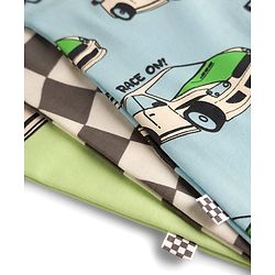 Bonfino 100% Cotton Knit Half Sleeves Racing Printed Rompers Pack Of 3 - Multicolor