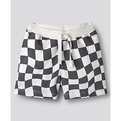 Bonfino 100% Cotton Knit Above Knee Length Shorts with Stripes Pack of 3 - White & Lavender