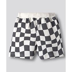 Bonfino 100% Cotton Knit Above Knee Length Shorts with Stripes Pack of 3 - White & Lavender