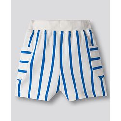 Bonfino 100% Cotton Knit Above Knee Length Shorts with Stripes Pack of 3 - White & Lavender