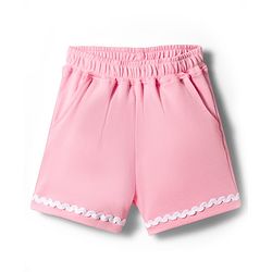 Bonfino 100% Cotton Knit Shorts with Ricrac Lace Detailing Pack of 3 - Multicolor