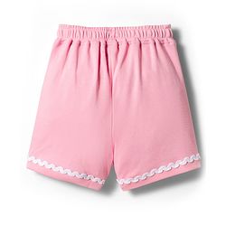 Bonfino 100% Cotton Knit Shorts with Ricrac Lace Detailing Pack of 3 - Multicolor