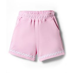 Bonfino 100% Cotton Knit Shorts with Ricrac Lace Detailing Pack of 3 - Multicolor