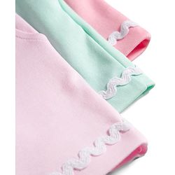 Bonfino 100% Cotton Knit Shorts with Ricrac Lace Detailing Pack of 3 - Multicolor
