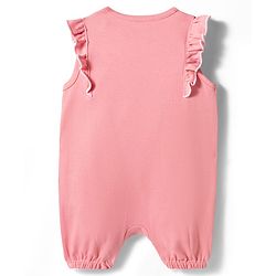 Bonfino 100% Cotton Knit Flutter Sleeves Polka Dots & Floral Printed Rompers Pack of 4 - Pink, White & Peach