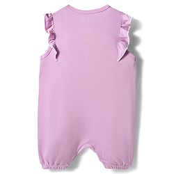 Bonfino 100% Cotton Knit Flutter Sleeves Polka Dots & Floral Printed Rompers Pack of 4 - Pink, White & Peach