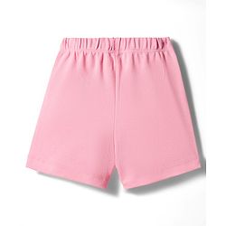 Bonfino 100% Cotton Knit Flutter Sleeves T-Shirts with 3D Applique & Shorts Pack of 2 - Pink & Purple