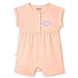 Bonfino 100% Cotton Knit Sleeveless Text Printed Romper Pack Of 3 - Multicolor