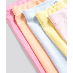 Bonfino 100% Cotton Knit Solid Color Cycling Shorts Pack of 5 - Multicolor