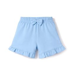 Bonfino 100% Cotton Knit Sleeveless T-Shirt & Shorts Set with Whale Print & 3D Applique - Blue