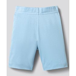 Bonfino 100% Cotton Knit Solid Colour Cycling Shorts Pack of 3 - White, Blue & Pink