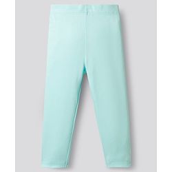 Bonfino 100% Cotton Knit Full Length Solid Colour Leggings Pack of 4 -Pink,White & Blue