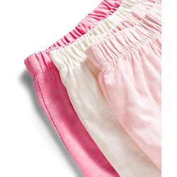 Bonfino Cotton Knit Solid Colour Shorts Pack Of 3 - Pink White & Fuchsia
