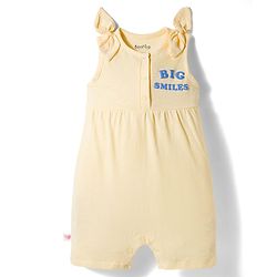 Bonfino 100% Cotton Knit Sleeveless Text Printed Rompers Pack of 3- Multicolour